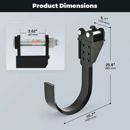 AHM Mini Excavator Attachment Root Planer for Efficient Tree and Root Excavation