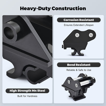 AHM Quick-Change Hitch Coupler Attachment for Mini Excavators and Small Diggers