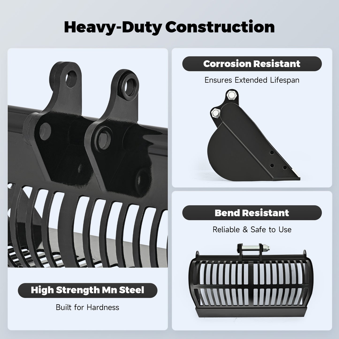 AHM Mini Excavator Digger Attachment 24" Screening Skeleton Bucket Attachment