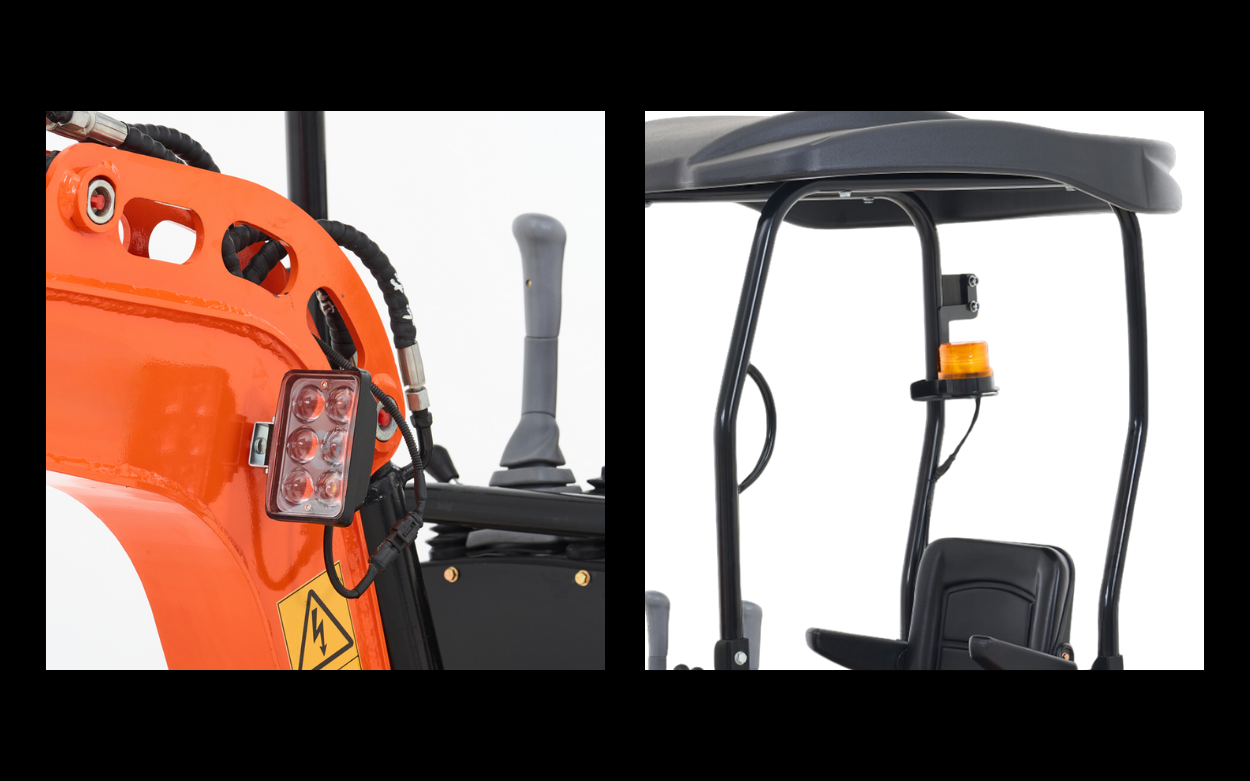 At AHM, safety comes first. With front-facing work lights