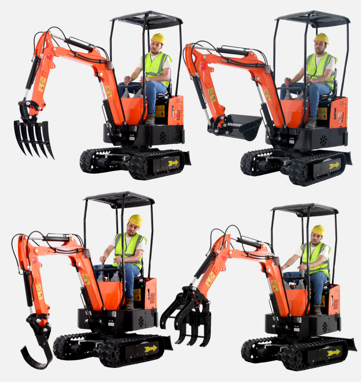 mini excavator Compatible with Multiple Attachments